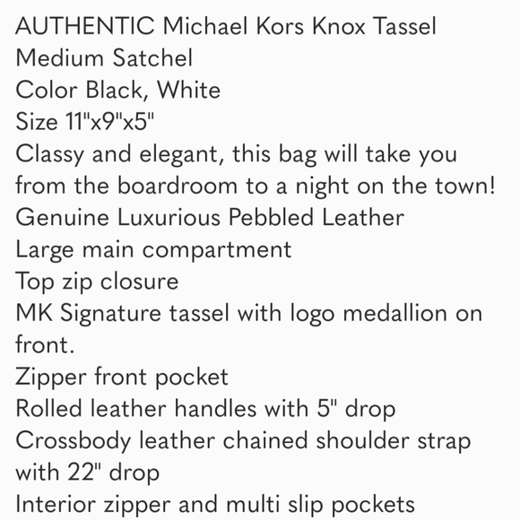 Michael Kors Knox Tassel Medium Satchel - Picture 8 of 10